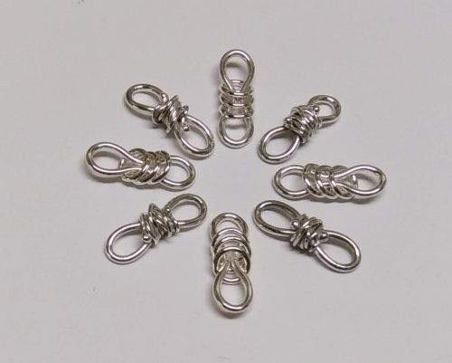 Judy Larson's Wire Links 7, 8, 9, and 10 - Link 7 - two versions, Findings & Components, Toggles & Clasps, Earwire & Headpin, Butane Torch, Soldering, Solder, Make a coil with 14 (used here) or 16 gauge round wire